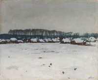 Witsen Winterlandscap olie